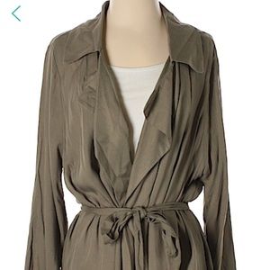 Casual dress or cardigan - olive green with belt